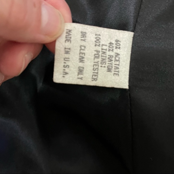 GENESIO Black VELVET coat SZ Medium - Picture 9 of 9